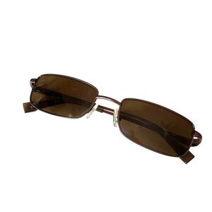 Calvin Klein Men’s Sunglasses in Brown Metal Frame with Nose Pieces